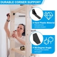 thumbnail image 3 of Uxcell Plastic Corner Braces L-Shape Bracket Right Angle Board Holder Black 1.57x1.57x2.2", 3 of 6