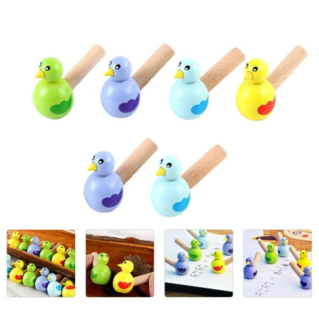 

animal whistle toy 6PCS Wooden Bird Whistle Cartoon Whistle Bird Whistle Toy Wooden Whistle