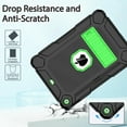 thumbnail image 5 of BMOUO Case for iPad 9th 8th 7th Generation (10.2 inch, 2021/2020/2019), Shockproof Protective iPad 10.2 Case with Built-in Stand/Pencil Holder, Black+Green, 5 of 7