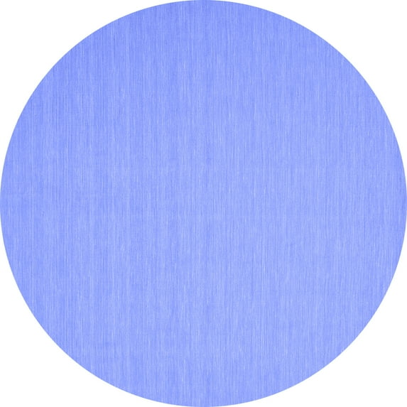 Ahgly Company Machine Washable Indoor Round Abstract Blue Contemporary Area Rugs, 3' Round