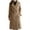 Khaki, variant on QUNYINEY Trench Coats for Women Fleece Brown Outerwear Button Loose Fit Long Sleeve Turndown Collar Warm Jacket Women