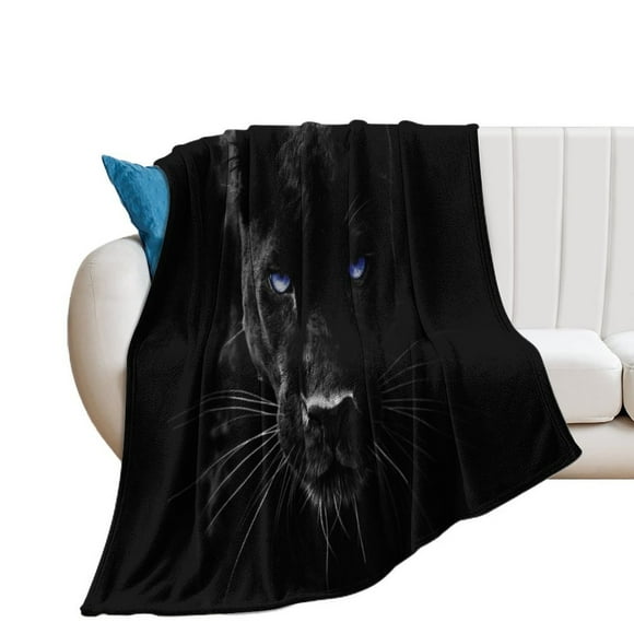 BLACK PANTHER Throw Blanket Blanket Soft Cozy Animal Print Flannel Blanket Warm Lightweight Fuzzy Plush Blanket Gifts for Kids Adults