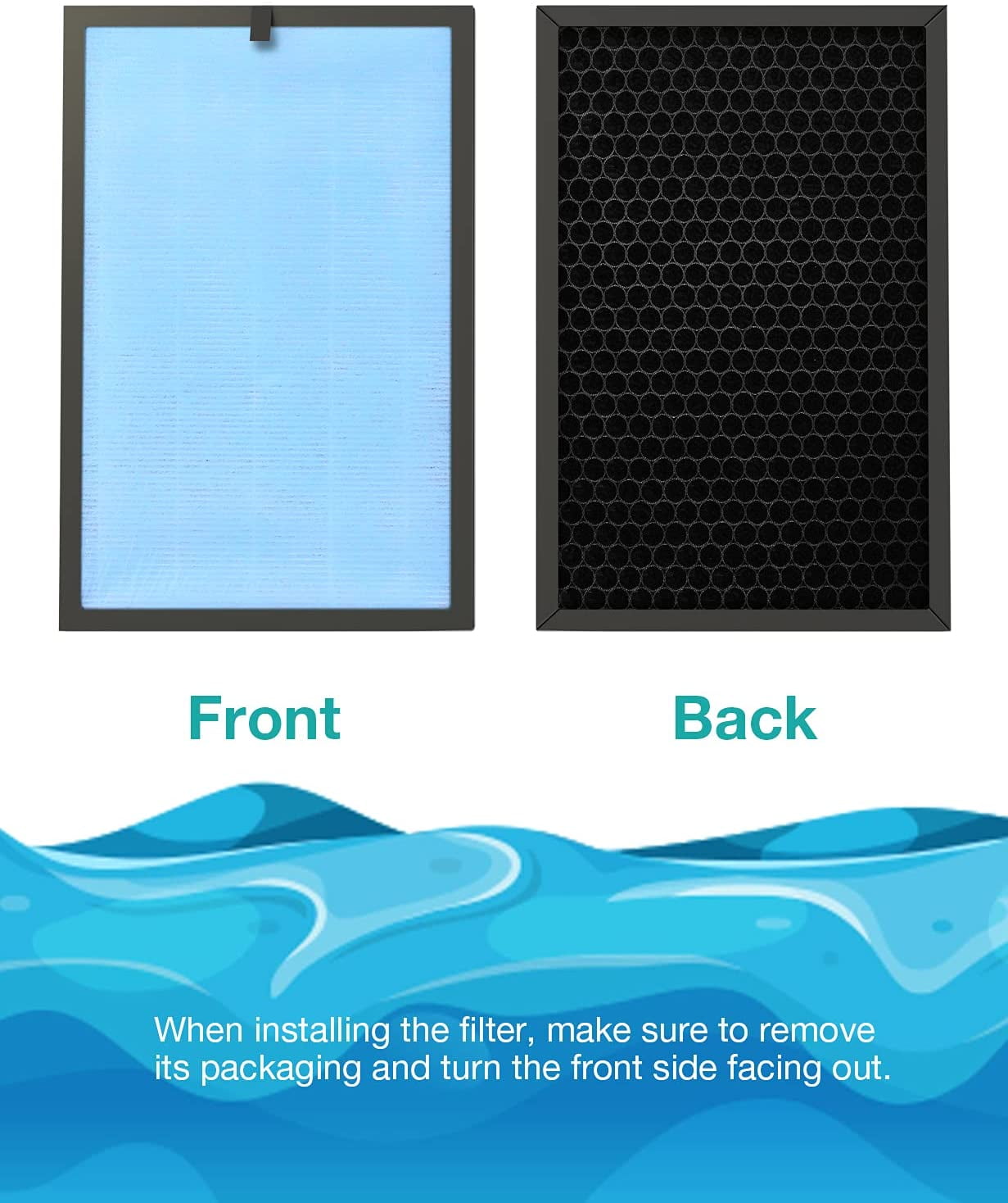 SimPure HP8 Original HEPA Replacement Filter Compatible with SimPure HP8 Air Purifier Filter,Remove 99.97% Pet Hair,Pack  of  1