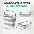 thumbnail image 2 of Godance Collapsible Laundry Baskets - Foldable Pop Up Laundry Hamper Plastic with Comfort Handles, 40 L Foldable Clothes Hamper for Laundry, Space Saving Pop-Up Storage Container/Organizer (Grey), 2 of 8