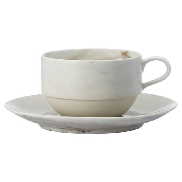 Oneida L6200000530 8 oz Marble Porcelain Stackable Cup