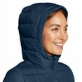 thumbnail image 3 of Eddie Bauer Women's Hooded Down Duffle Long Coat XLBlue, 3 of 3