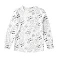 thumbnail image 6 of IVEYRTF Kids Printed Long Sleeve Homewear Set Top and Pants Fall Winter Soft Casual 2 Piece Comfortable Outfit(White#1,7 Years), 6 of 6