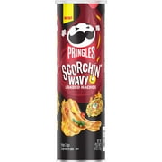 Pringles Scorchin' Wavy Loaded Nachos Potato Crisps Chips, Lunch Snacks, 4.8 oz