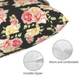 thumbnail image 3 of Pofeuu Rose Flowers Print Polyester Microfiber Plush Pillowcases, Super Soft and Cozy Pillow Case Covers with Envelop Closure（Pillow core not included）-14"x20", 3 of 6