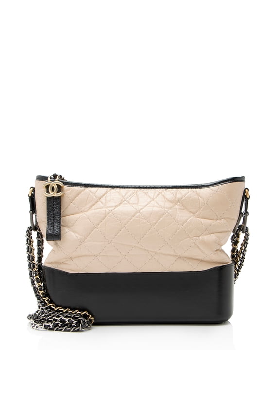 Pre-Owned Chanel Aged Calfskin Gabrielle Medium Hobo