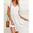 thumbnail image 3 of Zeagoo Short Sleeve Tiered Swing Dress with Pockets Summer Casual Ruffled Dress Cap Sleeve Dresses Flowy Beach Dress, 3 of 5