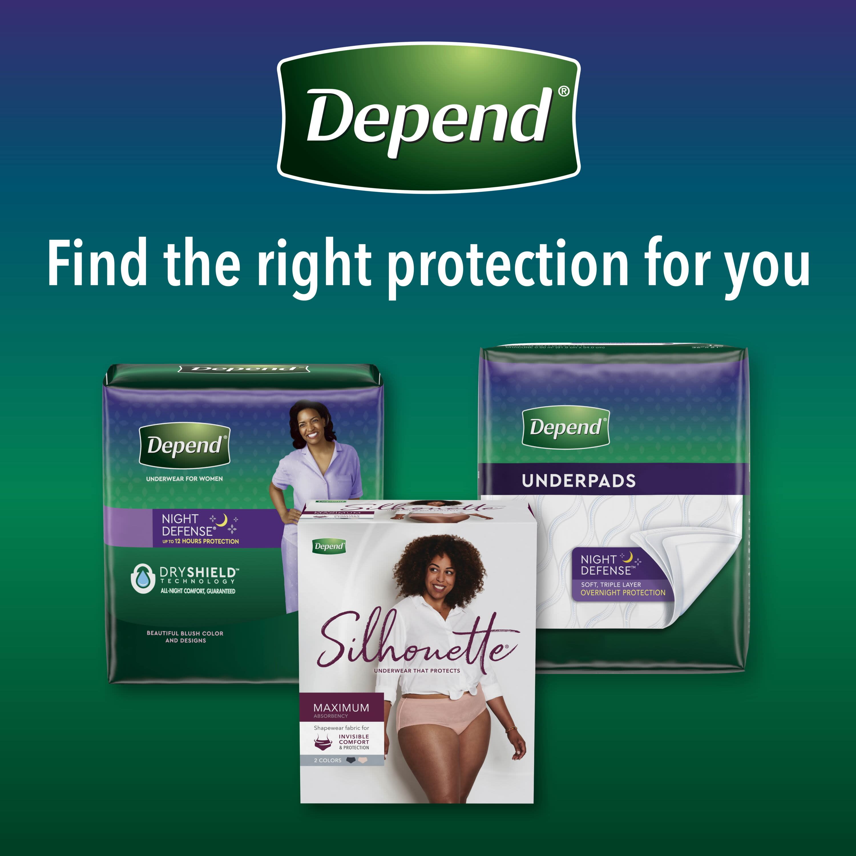 Depend Night Defense Women's Overnight Adult Incontinence