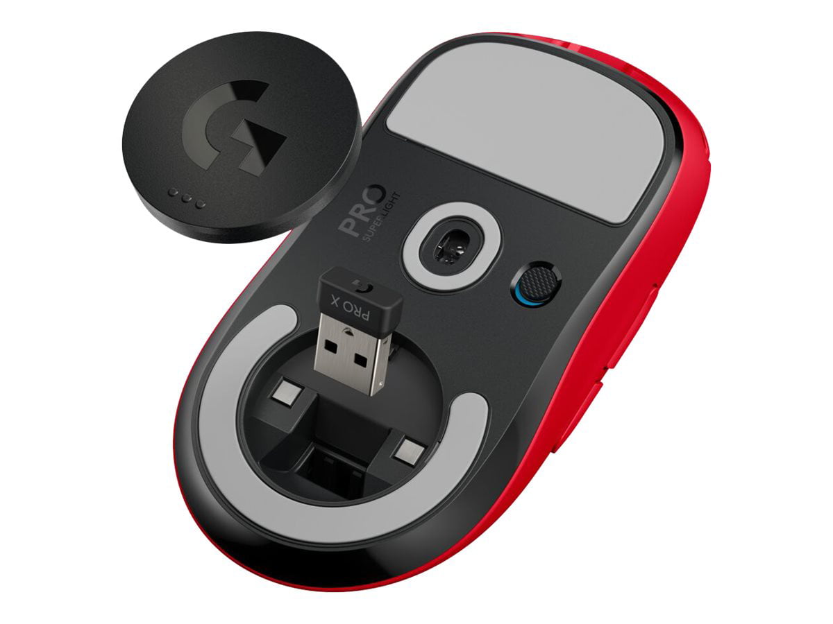 Logitech G PRO X SUPERLIGHT Wireless Gaming Mouse, Ultra-Lightweight, HERO  25K Sensor, 25,600 DPI, 5 Programmable Buttons - Red; - Mouse - optical - 5  