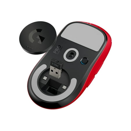 Logitech - PRO X SUPERLIGHT Lightweight Wireless Optical Gaming Mouse with HERO 25K Sensor - Red
