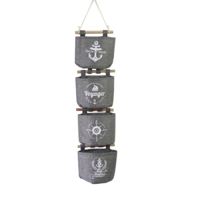 Organizador colgante con 4 bolsillos Organizador colgante Bolsa de almacenamiento colgante para la puerta del dormitorio del cuarto de niños Xemadio LL-0432