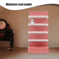 thumbnail image 2 of Miniature Supermarket Goods Shelf Dollhouse Furniture Model for Doll House Interior Made of Abs Pink Material 1Set, 2 of 3