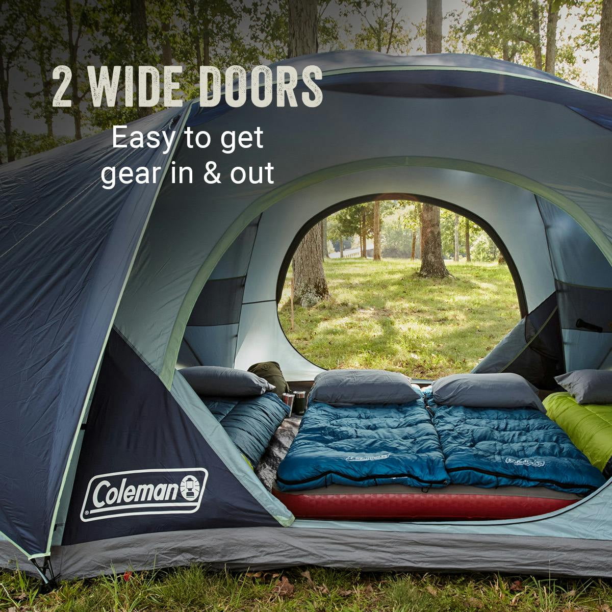 Coleman Skydome™ 12-Person Camping Tent XL, Blue Nights