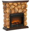 Larame Faux Stone Electric Fireplace