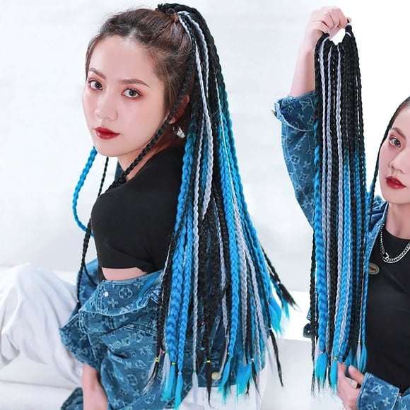 Elastic Ponytail Hair Extension | Clip In Braid Hairpiece for Women | Synthetic Hair Accessory for Styling | Quick Easy Hairstyle for Everyday Wear | Fashion Hair Add On