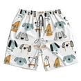thumbnail image 3 of Uemuo Puppy Pattern Men's Swim Trunks Hawaiian Beach Bathing Suit Swimsuits Beach Quick-Dry Shorts with Pockets-3X-Large, 3 of 9