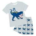 thumbnail image 4 of Kids Clothes Boys Toddler Baby Boy Set Spring Summer Cotton Elastic Print 18-24 Months 2t 3t 4t 5t 6t Tshirt Shorts T-Shirt with Solid 2Pcs Outfit Dinosaur Summer Pajamas Sleepwear Set, 4 of 4