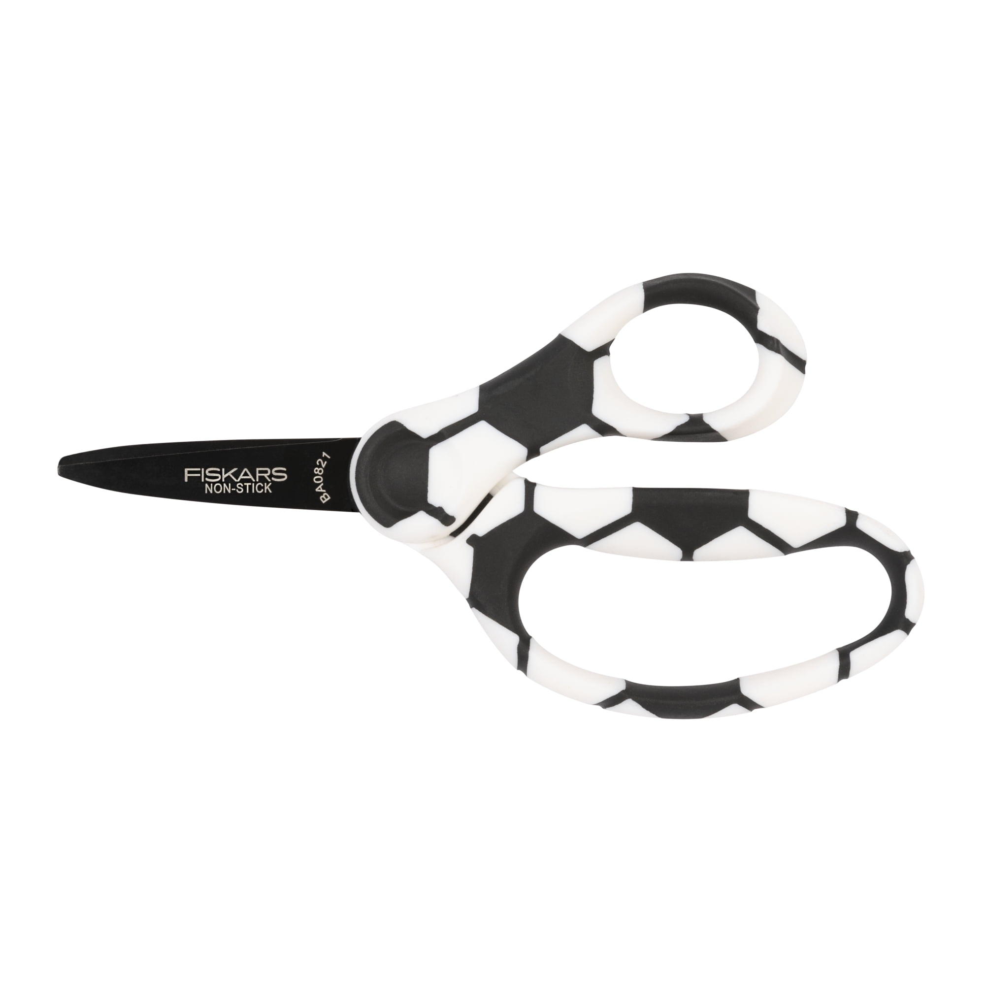 Fiskars 5in Pointed MVP Scissor, White and Black Soccer, 1pc, 134302-1028