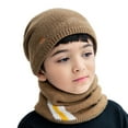 thumbnail image 6 of Kids Winter Hat Beanie and Scarf Knitted Warm Kids Beanie Scarf Boy Winter Hat for 5-14 Years, 6 of 8