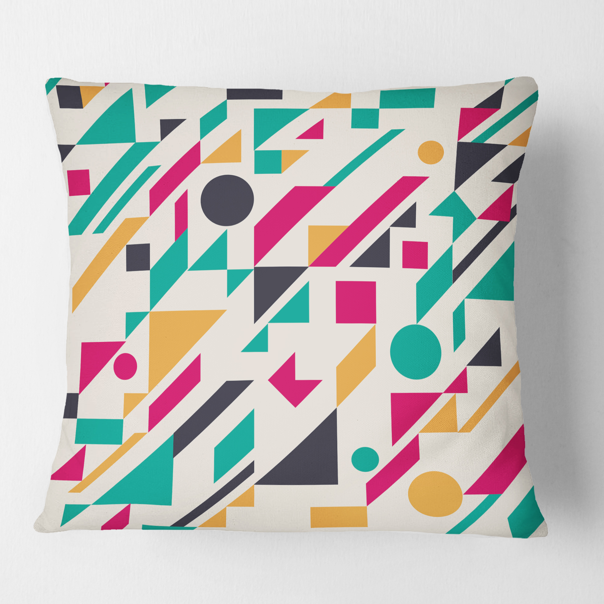 Designart Retro Geometric Design III' Mid-Century Modern Throw Pillow - 16x16
