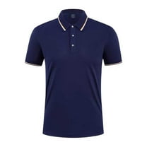 CaiJunJia George Polo Shirt,Mens Casual Polo Shirts Classic Short Sleeve Golf Shirt Fashion Button Cotton Top with Pocket