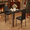 WoodTable-PU Black, variant on Dining Table Set for 2, 3 Piece Kitchen Table Set with 2 Upholstered PU Leather Chairs for Dining Room, Living Room, Apartment, Small Space, Retro