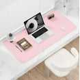 thumbnail image 6 of Kiibsot Desk Pad, 23.6" x 13.8" PU Leather Non-Slip Desk Mat Large Mouse Pad for Desktop, Waterproof Laptop Computer Writing Mat for Office, Home, Work, Gaming, 6 of 6