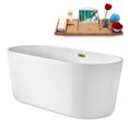 thumbnail image 2 of 62" Streamline N-2180-62FSWH-FM Freestanding Tub and Tray With Internal Drain, 2 of 8