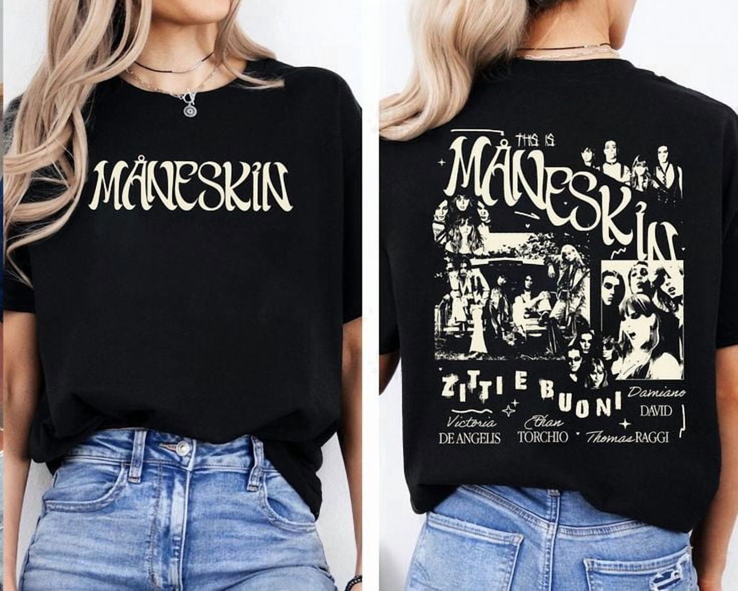 Maneskin T-Shirt, Maneskin Rock Band T-Shirt, Men's And Women's