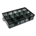 thumbnail image 1 of Caja de herramientas de plástico para guardar cuentas, pendientes, accesorios y suministros de costura. 15 rejillas, 1 of 9