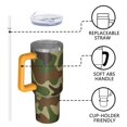 thumbnail image 3 of Camouflage 40oz Tumbler– Stainless Steel Insulated Tumbler with Handle and Straw, Large Capacity Travel Cup for Hot & Cold Drinks, 3 of 6