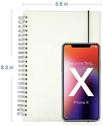 3 Pack A5 Spiral Bullet Dotted Journal with 120gsm Thick Paper, Dot Grid Spiral Notebook with Plastic Hardcover and Elastic Band Closure, 80 Sheets Per Pack 5.7X 8.3 inches