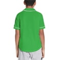 thumbnail image 5 of TIREOW Boys and Girls Baseball Jersey Boys Short Sleeve Button T-Shirts Fashion Hip Hop Casual Sports Solid Color Shirt, 5 of 6