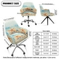 thumbnail image 7 of Whosucclay Starfish Beach Seashells Print Swivel Armchair Accent Dining Chair Cover for Office, Stretch Curved Back Chair Covers with Arms Removable Office Desk Chair Sliopcover Living Room, Vanity, 7 of 7