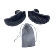 thumbnail image 3 of S SERENABLE 2Pcs Workout Grips with Drawstring Storage Bag Gym Weight Lifting Grips Pads Black, 3 of 9
