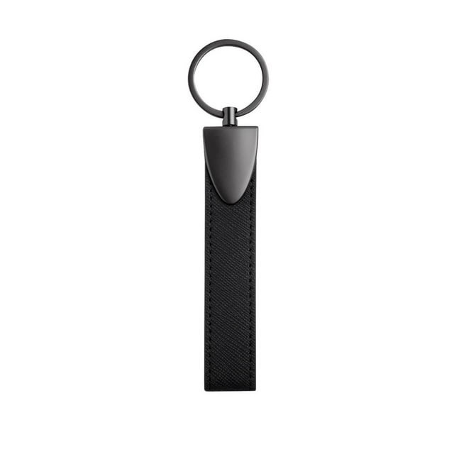 Llavero de curpiel con aro giratorio-Mistral negro 2.3 x 11