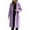 Purple, variant on Women's Warm Winter Trench Coat Long Blend Overcoat Fashionable Outerwear For Ladies