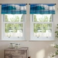 thumbnail image 2 of LALILO Kitchen Curtain Valance Beautiful Ocean Wave With Rod Pocket Window Curtain 52"x 18" Set of 2, 2 of 5