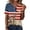 Watermelon Red, variant on MEICHEN Lidies' Patriotic Tops Summer Printed Short Sleeve Blouses America 250th Anniversary Graphic Tees Casual V Neck T Shirt