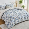 thumbnail image 2 of Hitime Queen Duvet Cover Set, Soft & Breathable Microfiber 3 Pieces Queen Bedding Sets, Pattern Queen Comfy Duvet Cover Set, with Zipper Closure (Queen), 2 of 8