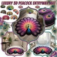 thumbnail image 2 of 3D Visual Peacock Design Decorative Indoor Floor Mat, Entryway Doormat, Bathroom Rug - Durable, Non-Slip, Water-Absorbent, Easy To Clean, Easy To Maintain, Quick-Dry, Washable,, 2 of 4