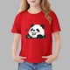 thumbnail image 1 of Blusas y camisas de manga corta con cuello redondo para niños Camiseta de verano de manga corta estampada para niñas Jersey elegante de cuello redondo para niñas Top de algodón para niños, 1 of 6