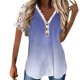 thumbnail image 1 of Gibobby Camiseta Powerblend con Cuello en V Camiseta manga corta con cuello en V sexy verano para mujer Gradación(Morado,XL), 1 of 5