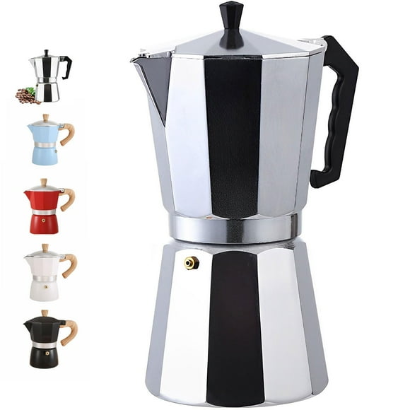 Cafetera Espresso DITOSH, 12 tazas, 600 ml, aluminio