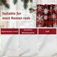thumbnail image 7 of Christmas Snowflakes Valance Curtain for Windows Winter Blue Waves Retro Red Black Plaid Curtain Valances Short Window Treatments Panels for Kitchen Bathroom Laundry Room Basement 42 x 12 Inch, 7 of 7