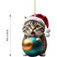 thumbnail image 4 of Adornos para árbol de Navidad, adornos colgantes para árbol de Navidad, dinosaurio, lindo gato navideño, colgante decorativo para árbol de Navidad, casa de campo, decoración para exteriores e interior, 4 of 6